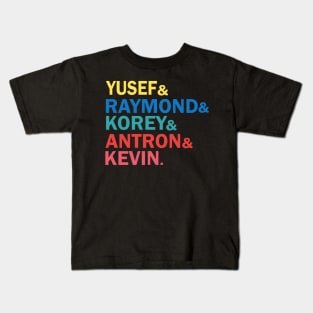 when they see us, central park 5, Yusef, Raymond, Korey, Antron & Kevin  korey wise Kids T-Shirt